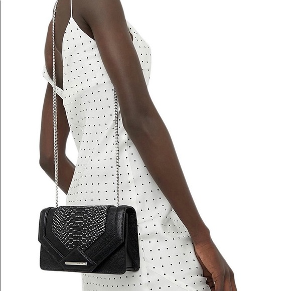 NWOT Mimco trinity clutch - black snake emboss - Picture 2 of 10